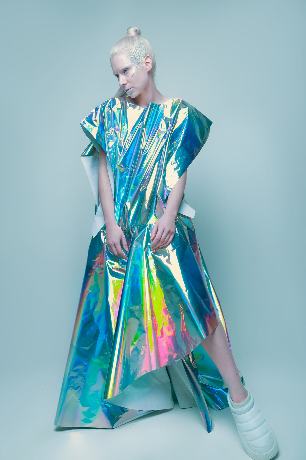 Holographic Aurora Gown