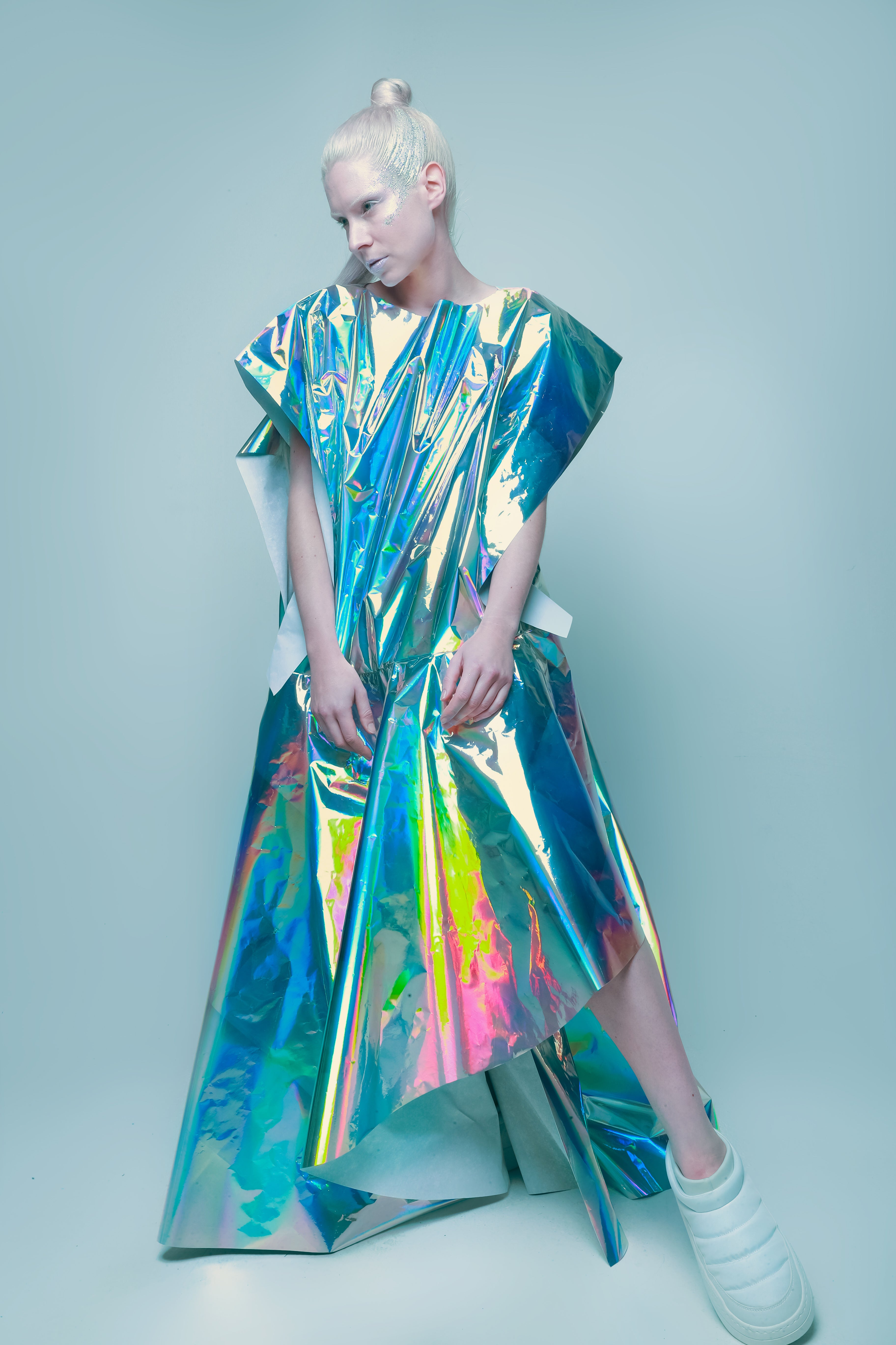 Holographic Aurora Gown