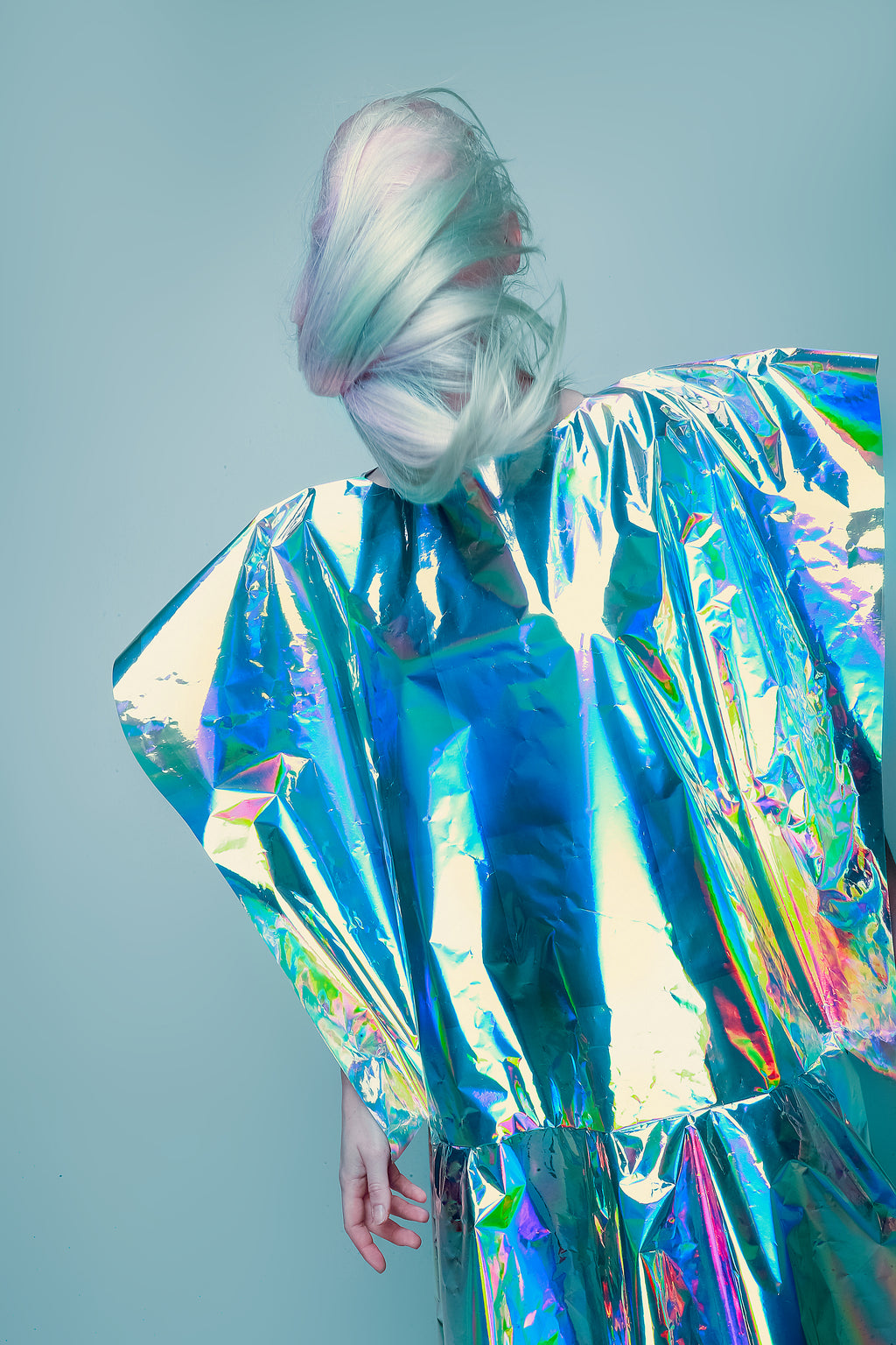 Holographic Aurora Gown