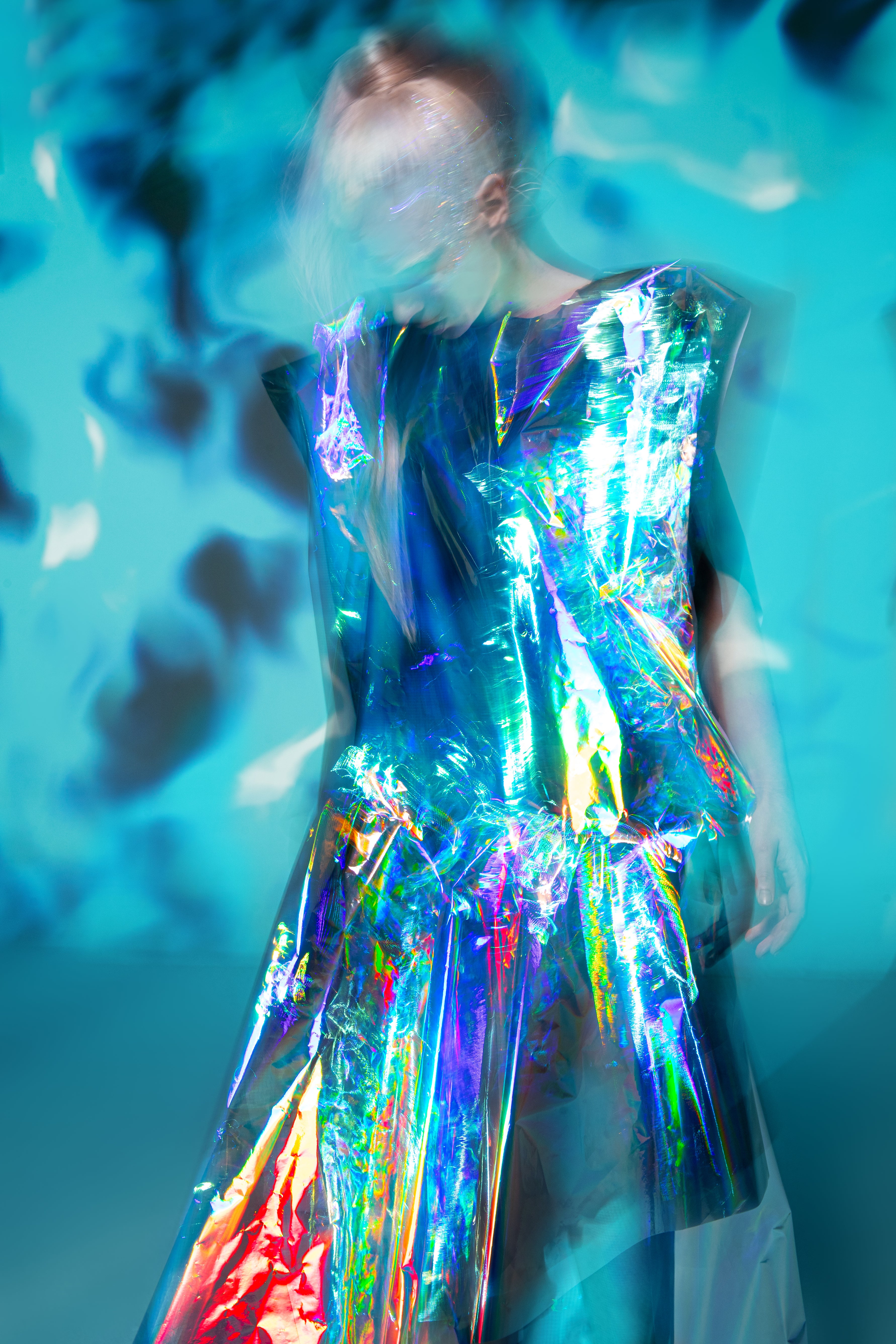 Holographic Aurora Gown